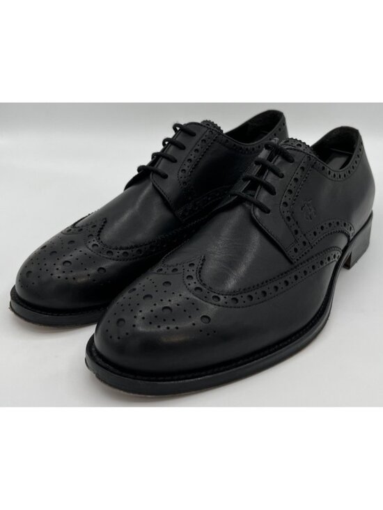 Brooks Brothers Wingtip Oxford Dress Shoes Black Leather Size 9 Made in Italy main image 11
